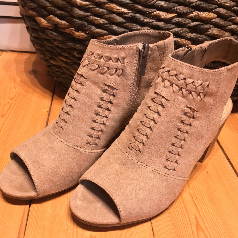 Francesca tan peep toe heel sandal 7